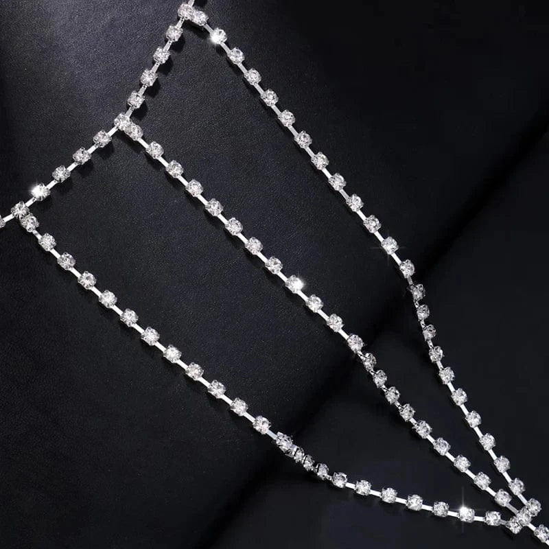 Am Hot Selling Rhinestone Body Chain Underwear Women's Party Holiday Sexy Simple Jewelry Bikini Thong Accessories