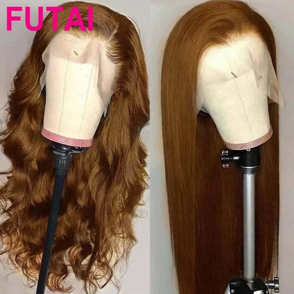 Amara Black Friday 100% Real 13*4 Brazilian Virgin Hair And Body Wave Ginger Orange 10-26 Inch Lace Front Wigs Full Lace Wigs