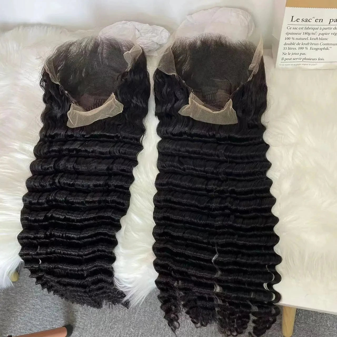 Amara hot selling 40 inch deep wave hd full frontal wigs front loose deep wave curly wig deep wave transparent lace wig vendors