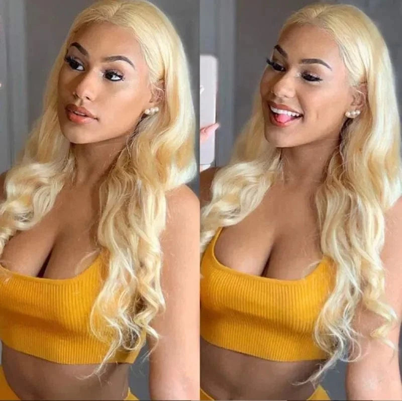Amara sale 30 inch blonde 13*4 lace front wig top quality 613 lace frontal wholesale 100%human hair for woman fast ship in stock
