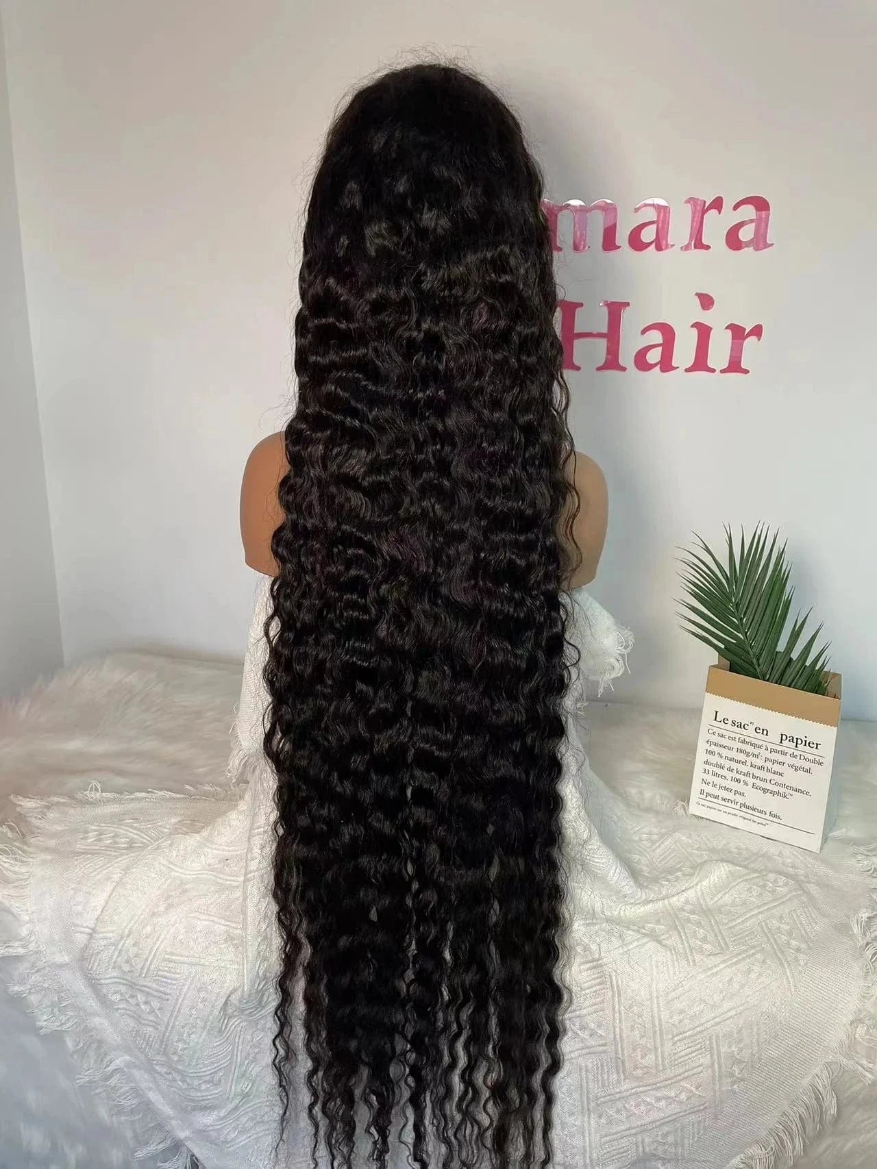 Amararen 13*6 transparent lace Amara curly wave lace frontal wig natural color 100 virgin human hair 40inch lace frontal wigs