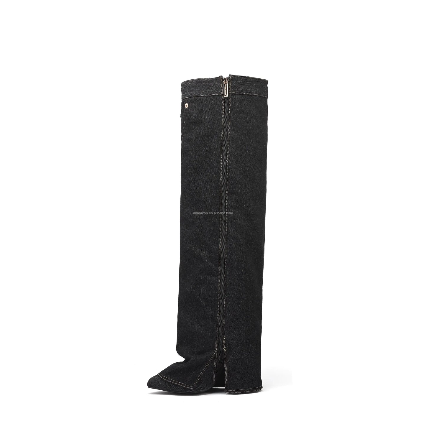 Anmairon Hot Sale Luxury Brand Pants Design Over The Knee Women Denim Boots