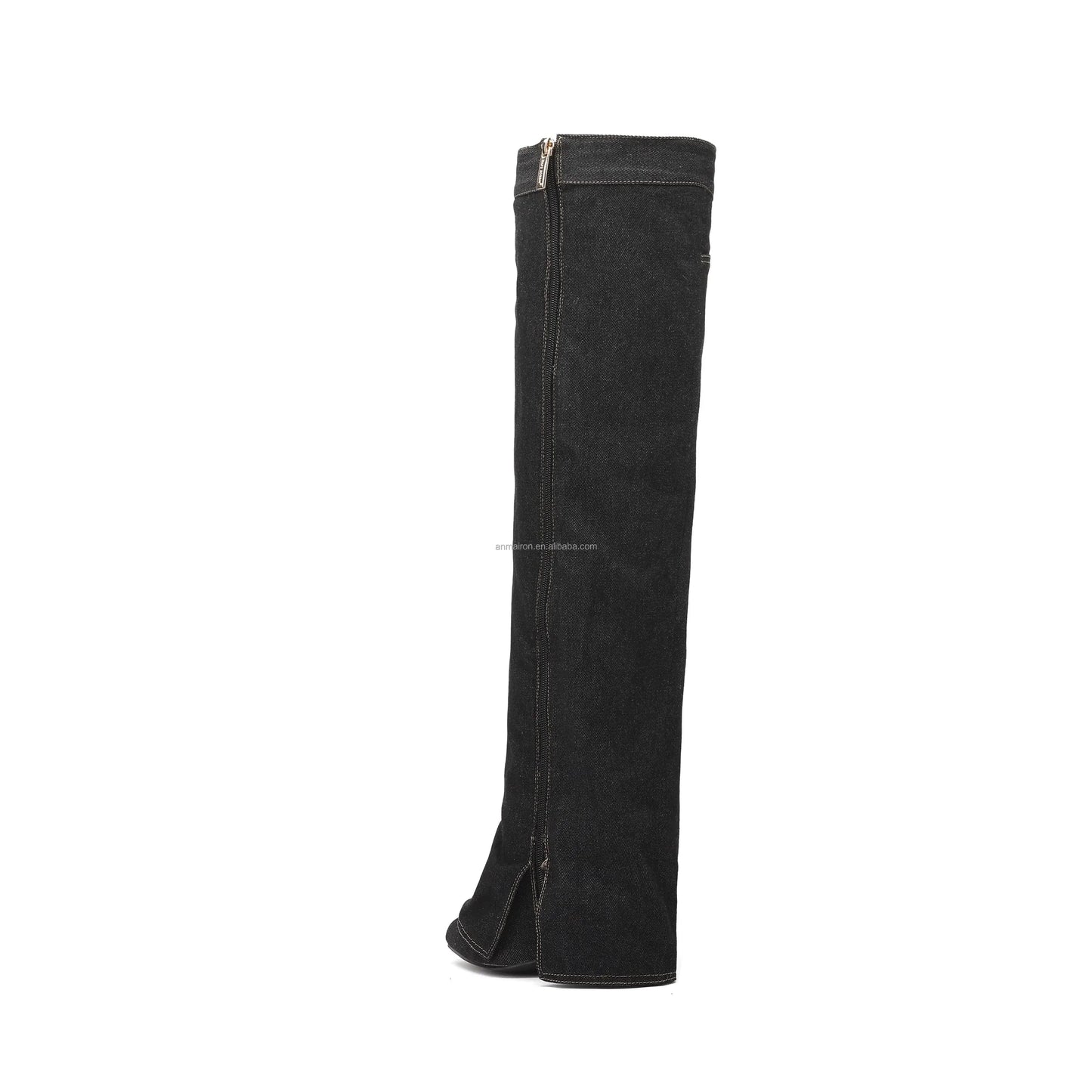 Anmairon Hot Sale Luxury Brand Pants Design Over The Knee Women Denim Boots
