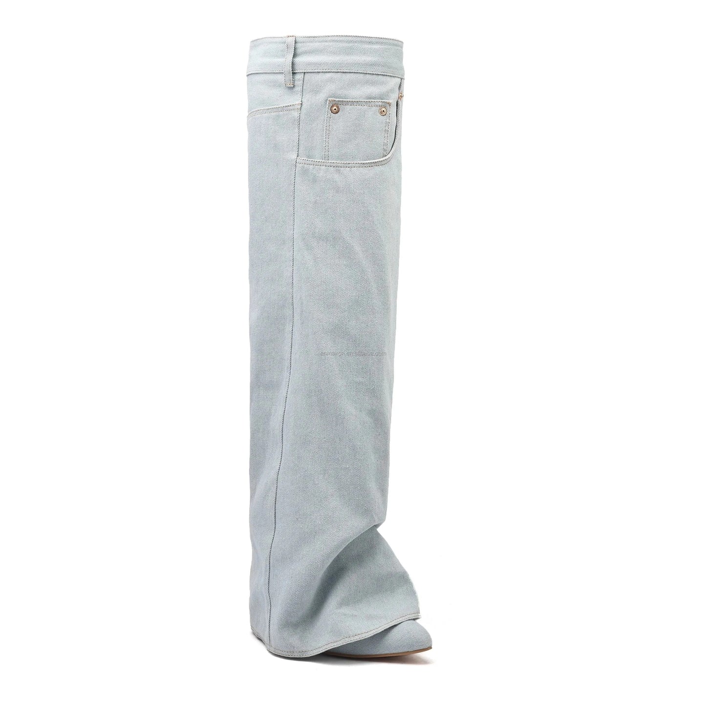 Anmairon Hot Sale Luxury Brand Pants Design Over The Knee Women Denim Boots