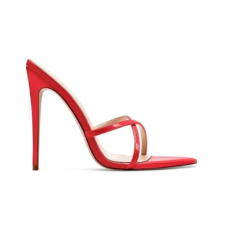 Anmairon wholesale bottom price sexy pointed toe high heel slipper sandals