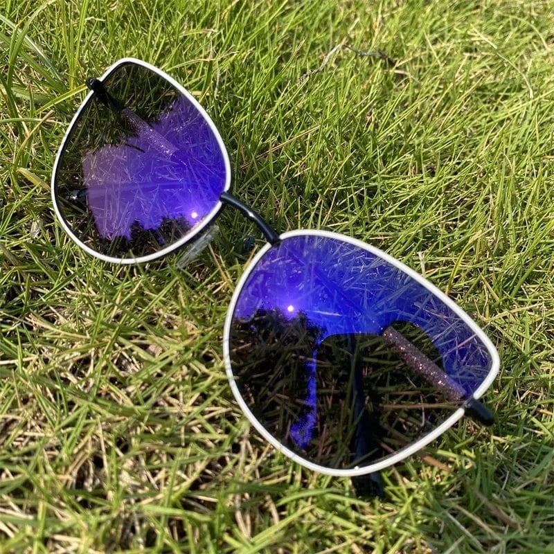 anti blue light photochromic white gold metal diamond 2024 photogray anti reflection bezel computer women frames for eye glasses