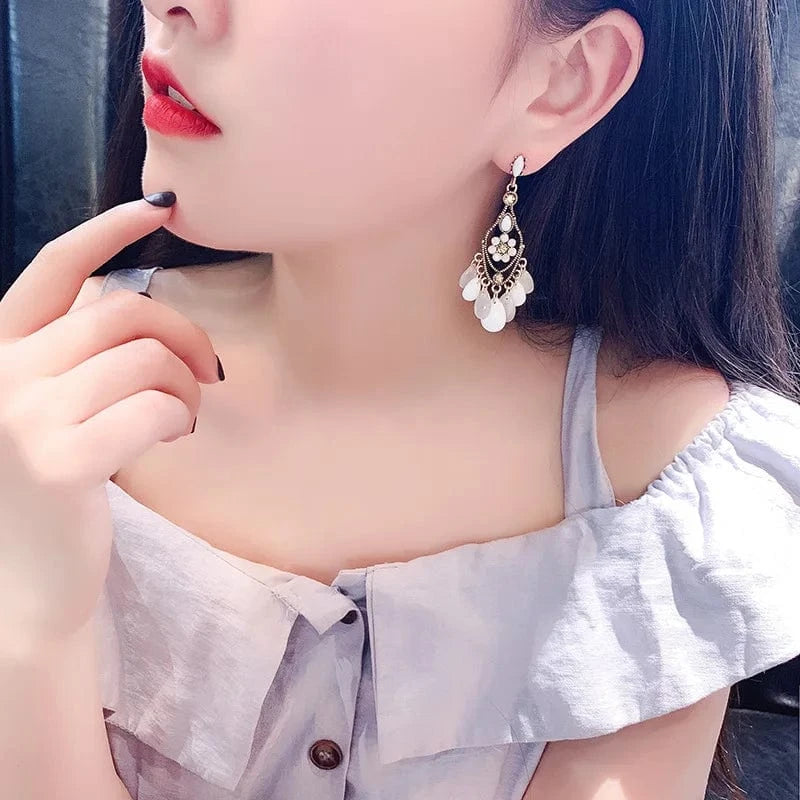 antique traditional opal huggie indian earrings jewelry