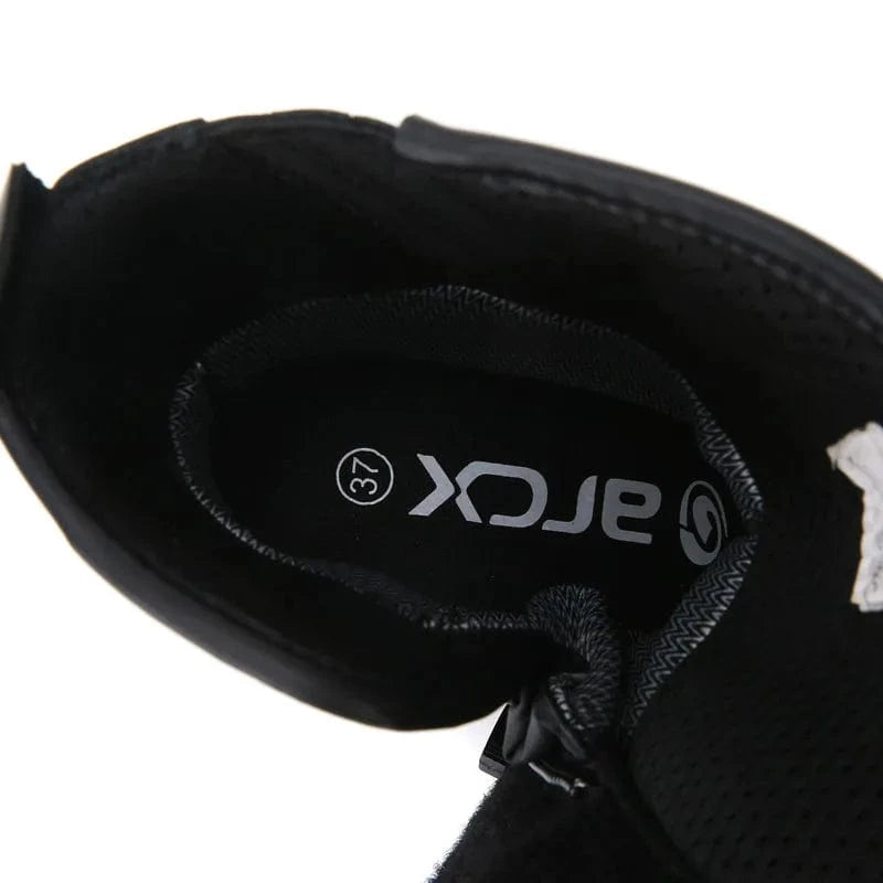 ARCX Women Shoes Sneakers Knee-High Motocross Motorcycle Microfiber Leather Ankle Boots Retro Martin Boots Booties
