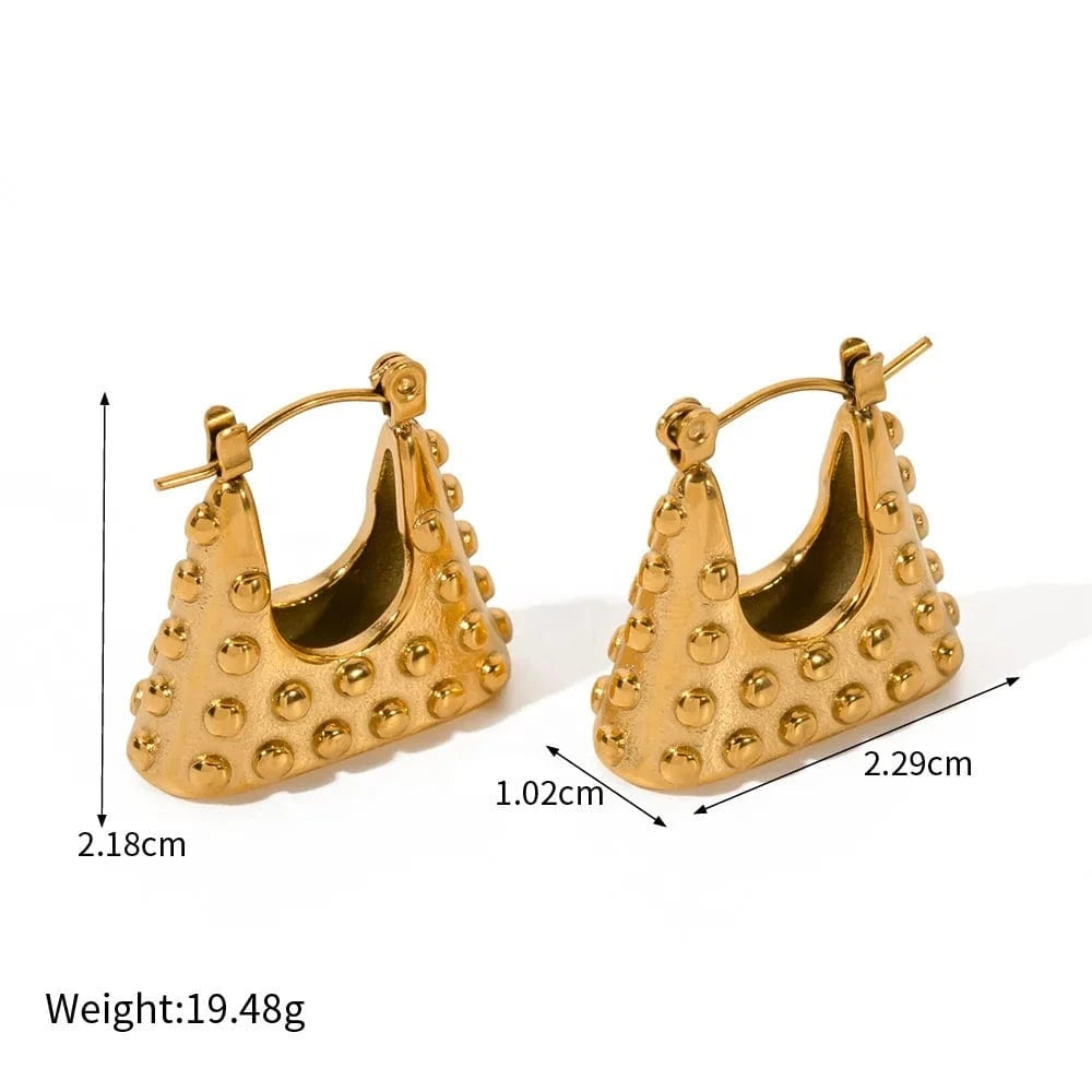 as picture / 1 Women luxury 18k french stainless steel handbag earrings fashion jewelry earrings