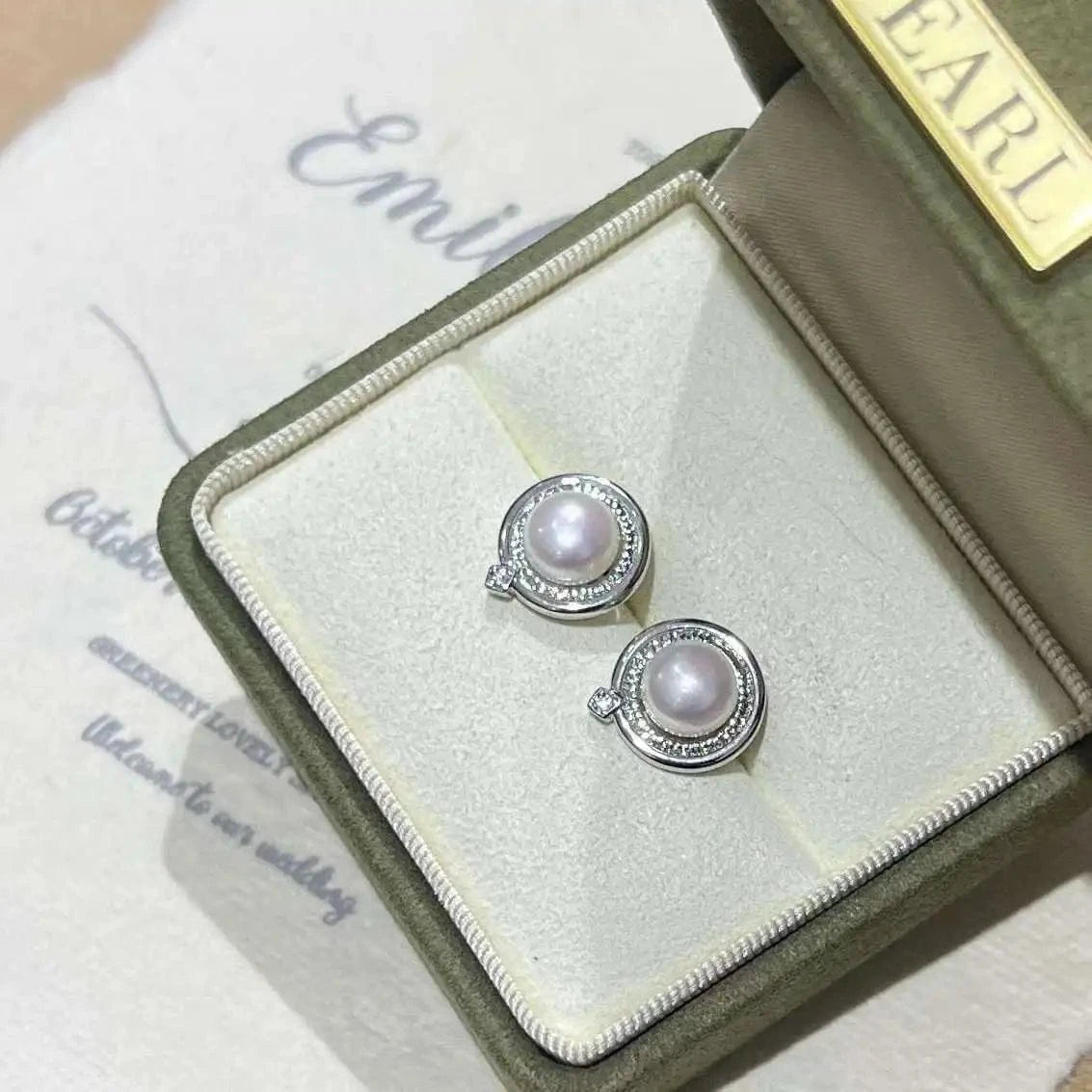 As picture Inlaid Bow Earrings 7-8MM Freshwater Pearl Earrings Women Pearl Jewelry Earrings 14K Trendy Party Gold Filled Crystal