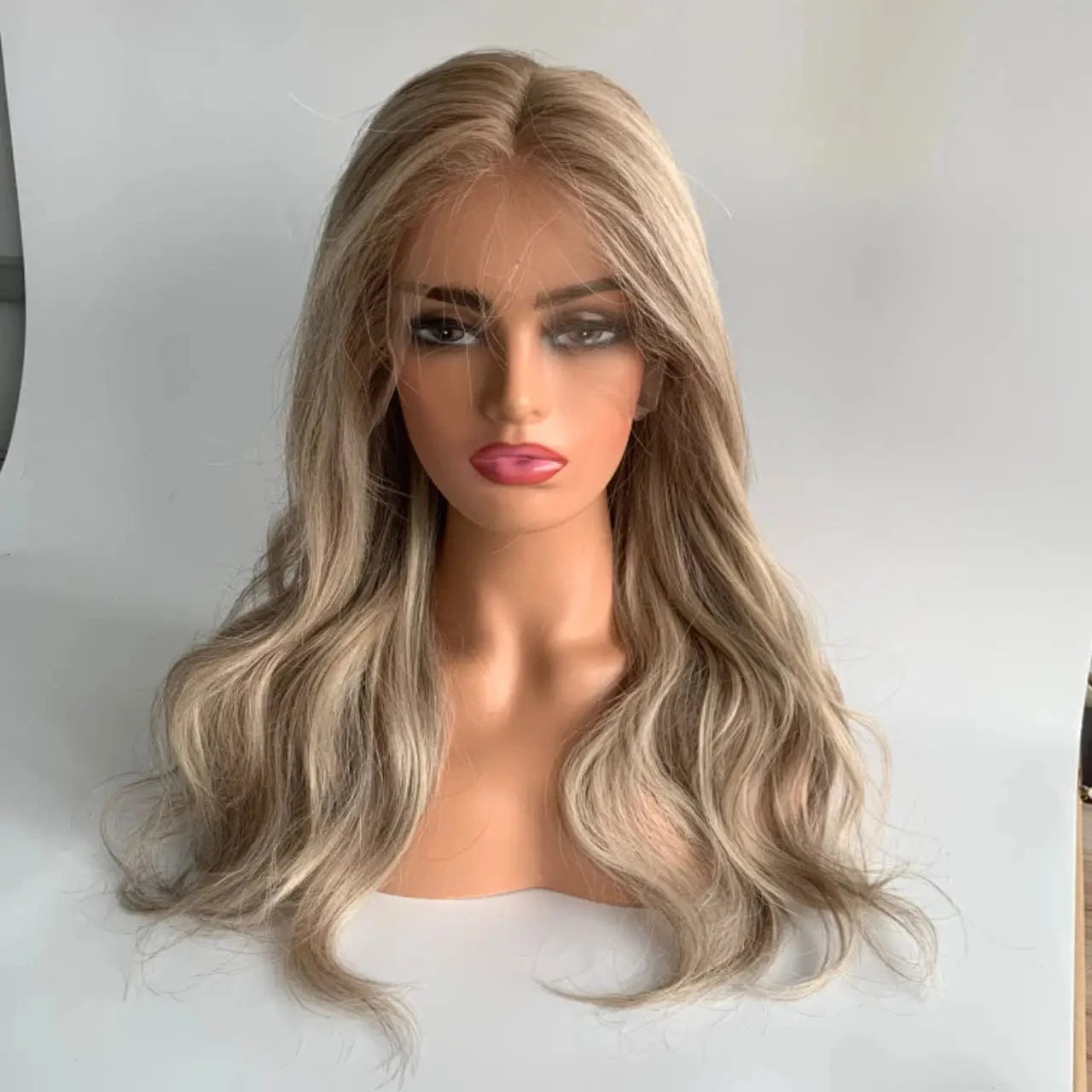 Ash Blonde / 18 Inches Ready To Ship 7T60 Silk Top Medical Wig Silicone Cap Alopecia Hair Loss Medical Wigs European Virgin Hair