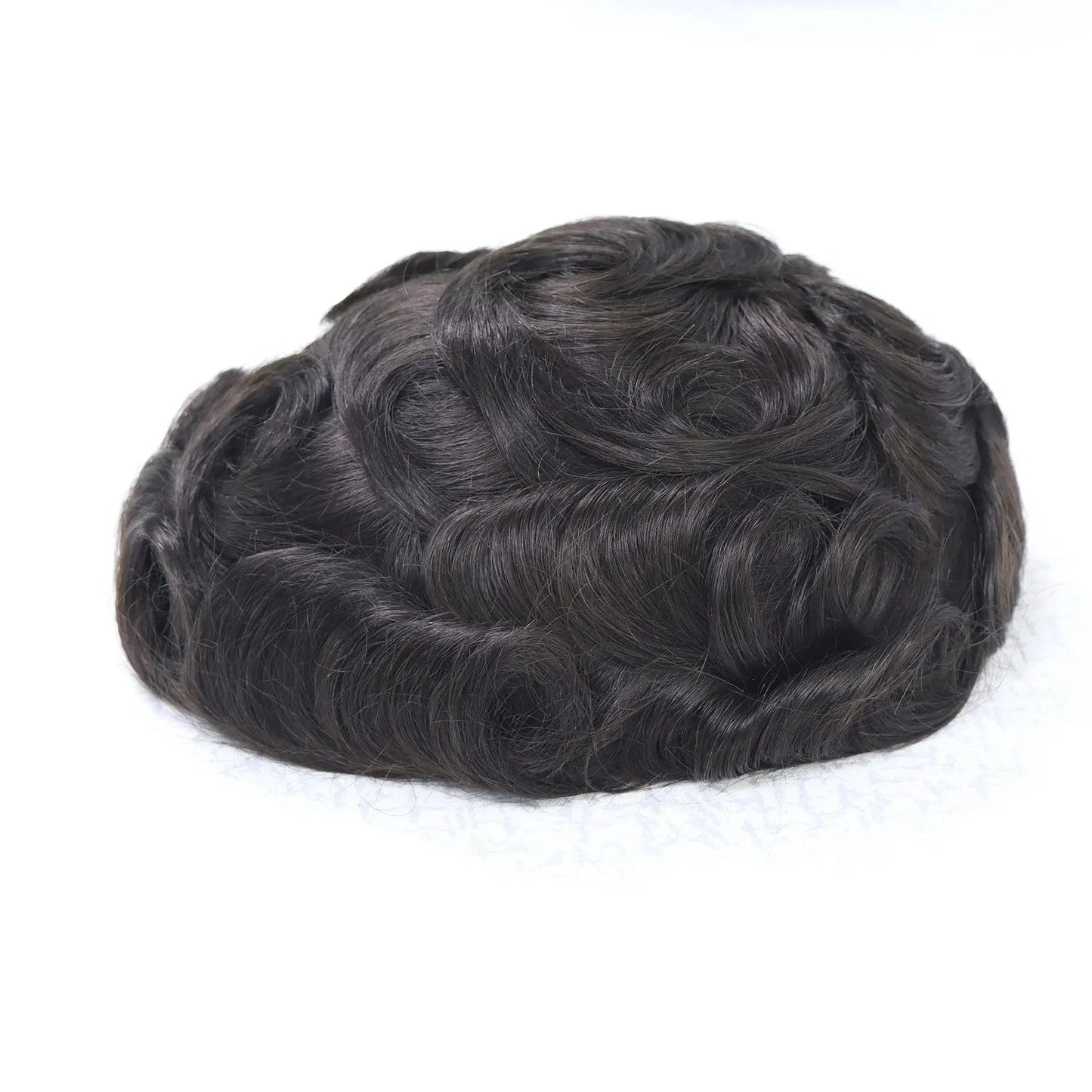 Asian Korea Male Hair Capillary Prosthesis V Loop Natural 100% Human Hair Wig Thin Skin Toupee