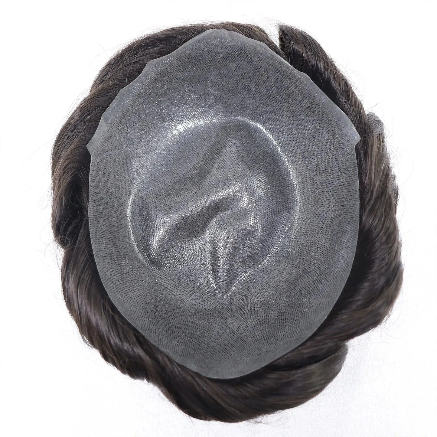 Asian Korea Male Hair Capillary Prosthesis V Loop Natural 100% Human Hair Wig Thin Skin Toupee