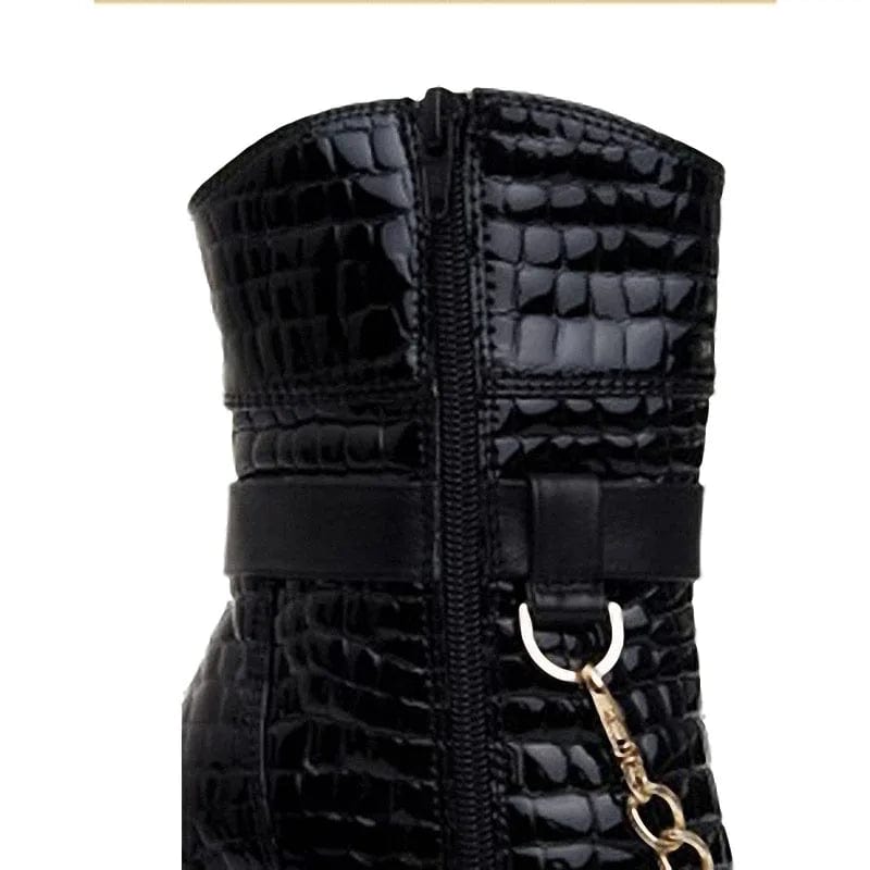 Autumn and winter new 15 cm women's short boots sexy round head black thin heel 6-inch high heels