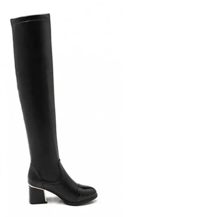 Autumn and winter new boots European and American lace all over the skinny Knight knee over women's Boots