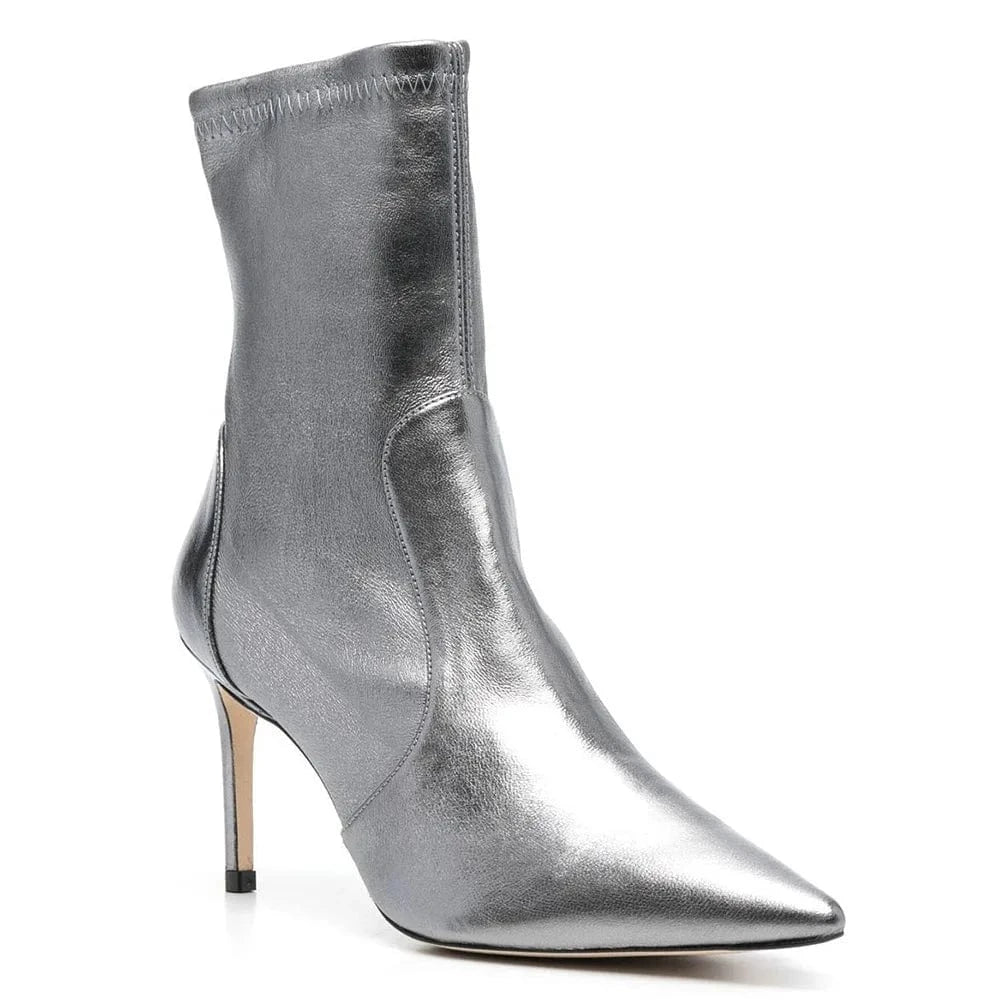 Autumn And Winter Women Boots Sexy Pointed Fashion Booties Handmade Stiletto Heel Ankle Boots Pointed Stiletto High Heels