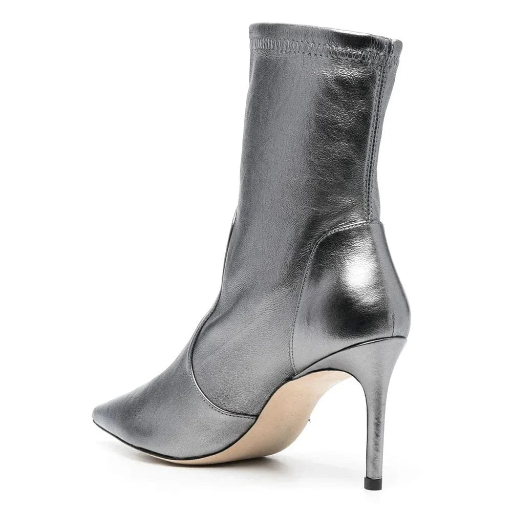 Autumn And Winter Women Boots Sexy Pointed Fashion Booties Handmade Stiletto Heel Ankle Boots Pointed Stiletto High Heels