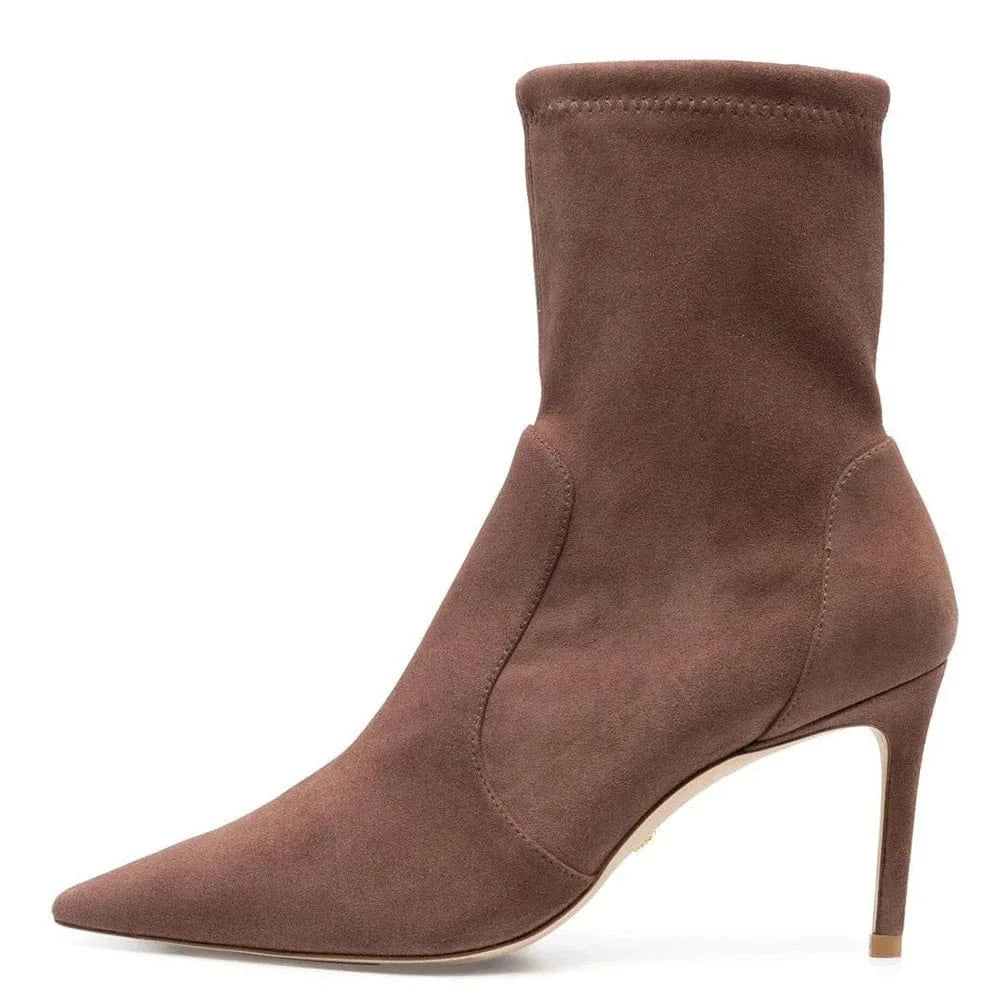 Autumn And Winter Women Boots Sexy Pointed Fashion Booties Handmade Stiletto Heel Ankle Boots Pointed Stiletto High Heels