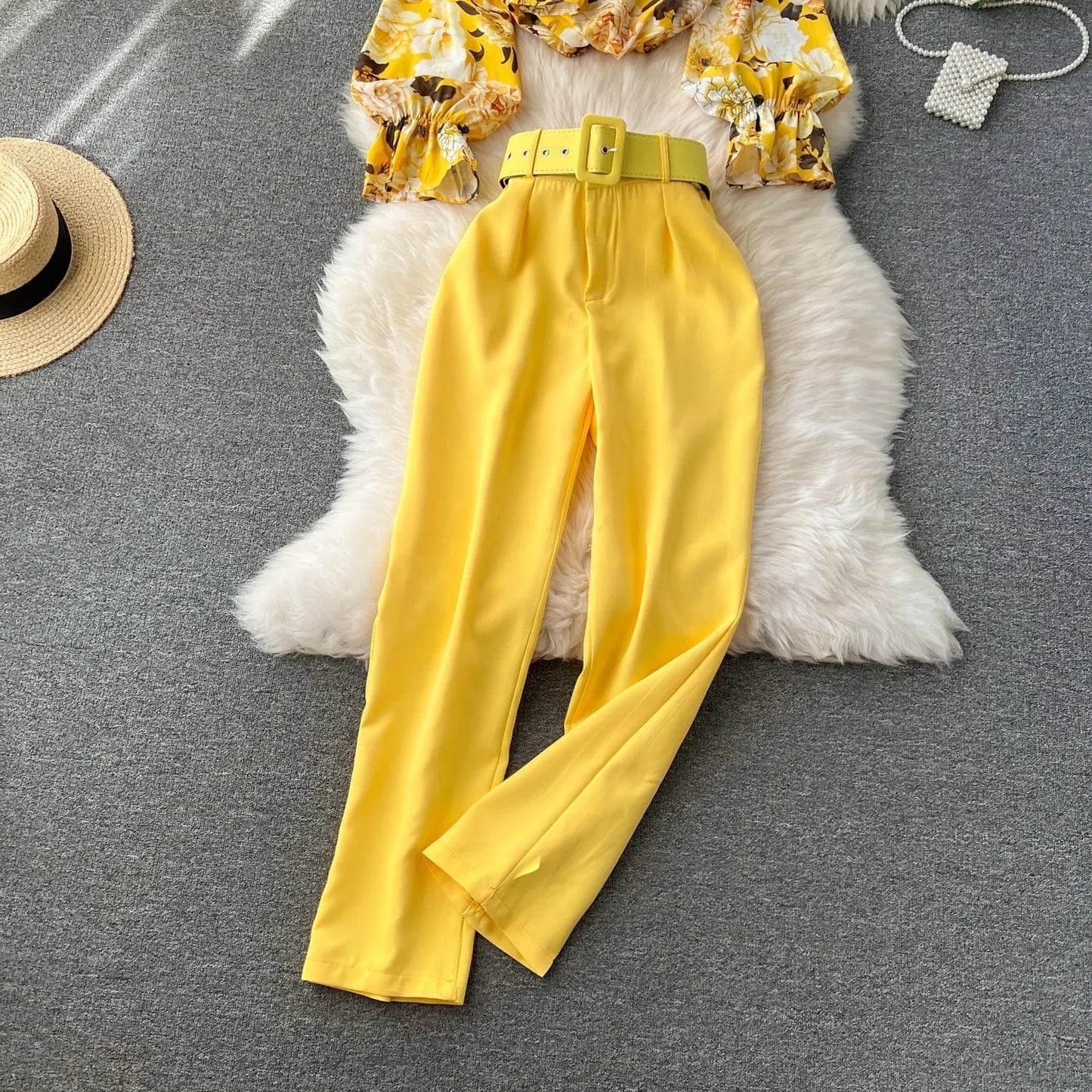 Autumn/winter 2024 African Loose Plus Size Casual Printed Long Sleeve Shirt And Wide-leg Pants Women Two Pieces Set