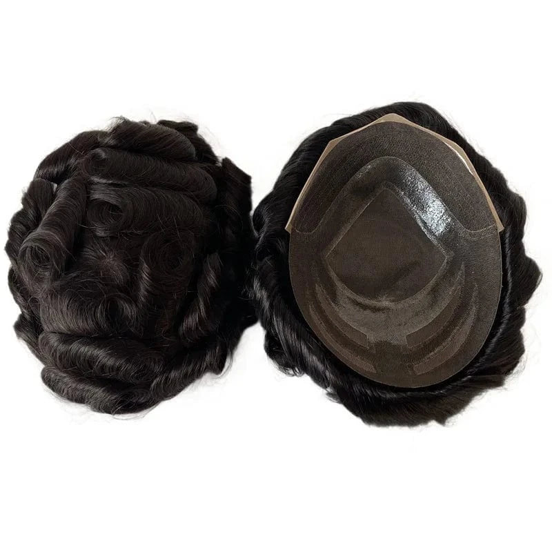 Available 100% Human Virgin Hair Toupee Wig High Density Men Extensions Lace Front Stock