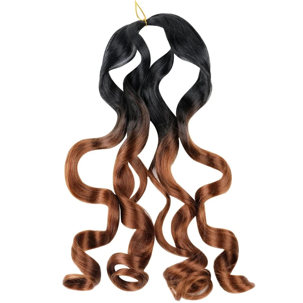 B29 / 22 Inches Hot sell Synthetic deep hair bulk crochet braids 150g french curls synthetic braiding hair