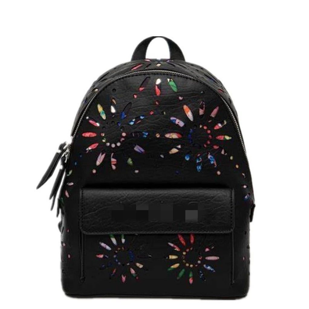 Backpack With Delicate Hollow Flower Embellishment – Casual Everyday Minimalist Style - SN Wigs & More