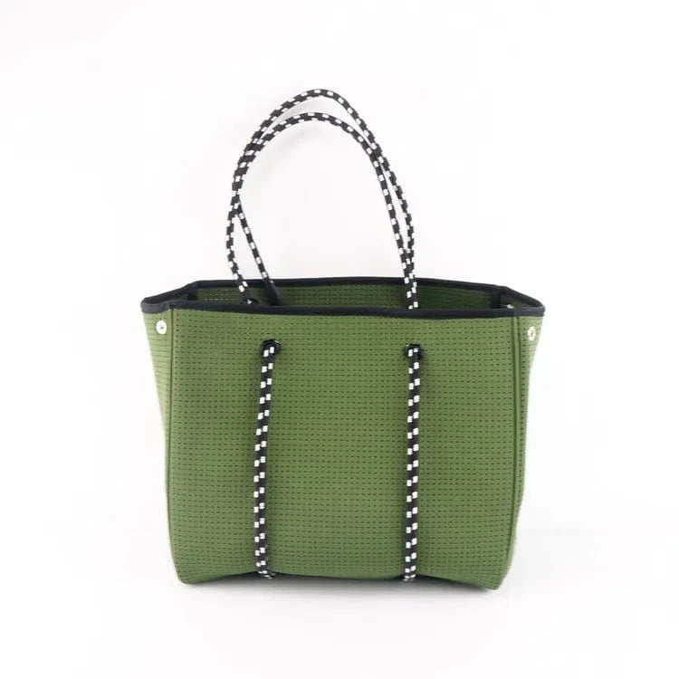 Beach Bag Hot Selling Fashion Durable Perforated Designer Neoprene Bag Wholesale Neoprene Bags Women Handbags Ladies