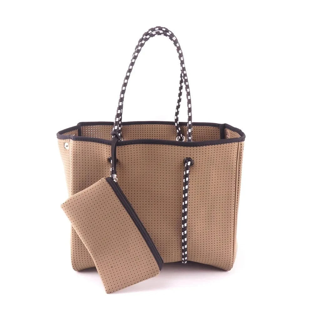 Beach Bag Hot Selling Fashion Durable Perforated Designer Neoprene Bag Wholesale Neoprene Bags Women Handbags Ladies