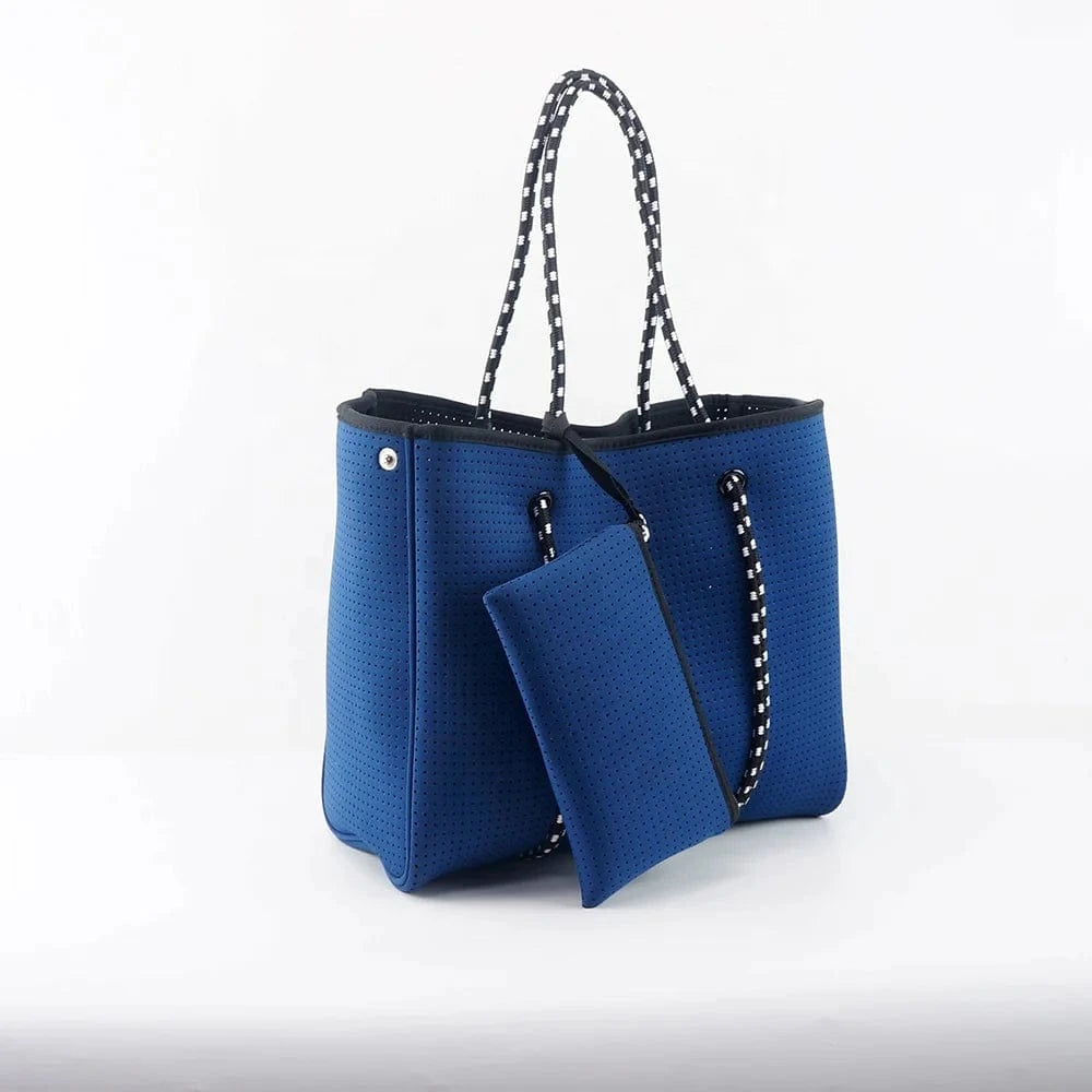 Beach Bag Hot Selling Fashion Durable Perforated Designer Neoprene Bag Wholesale Neoprene Bags Women Handbags Ladies