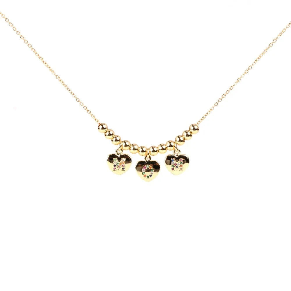 Beads Handmade Women Mama Letter Stainless Gold Plated Link Chain Mom Crystal Diamond Rhinestone Necklace Pendant