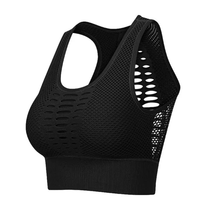 Beautiful back comfortable sexy mesh breathable quick-drying shockproof yoga running fitness sports bra