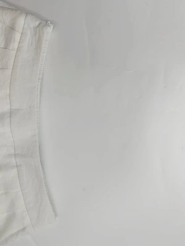 Beautyblue Casual Daily Pants Women Loose Wide Leg Pants 2025 Summer Solid Color Vacation High Waisted Elasticity White Trousers