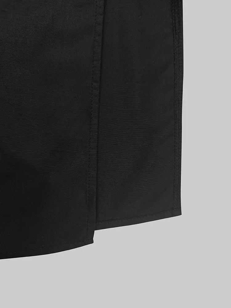 Beautyblue False Two Long Sleeves Tops Women Clothing 2025 New Spring See-Through Round-Neck Slimming Skinny T-Shirts Black Tee