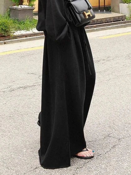 Beautyblue Gray Wide Leg Pants Black Bottoms for Women Casual Loose Pocket Korean Harajuku Streetwear Female Outdoor Sweatpants