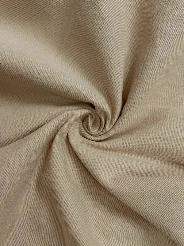 Beautyblue Khaki Women's Pants Wide-leg Capri Pants Summer New Fashion Loose Pocket Elastic Waist Loose Cotton Cropped Trousers