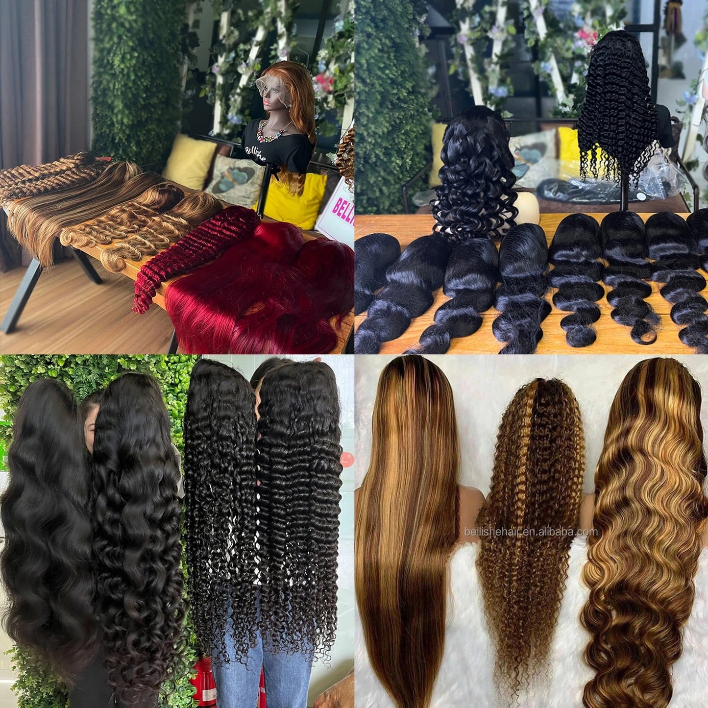 Bellishe Water Wave 100 Peruvian Hair Vendors Wholesale Natural No Glue Cheap Brazilian Lace Front Human Hair Wigs