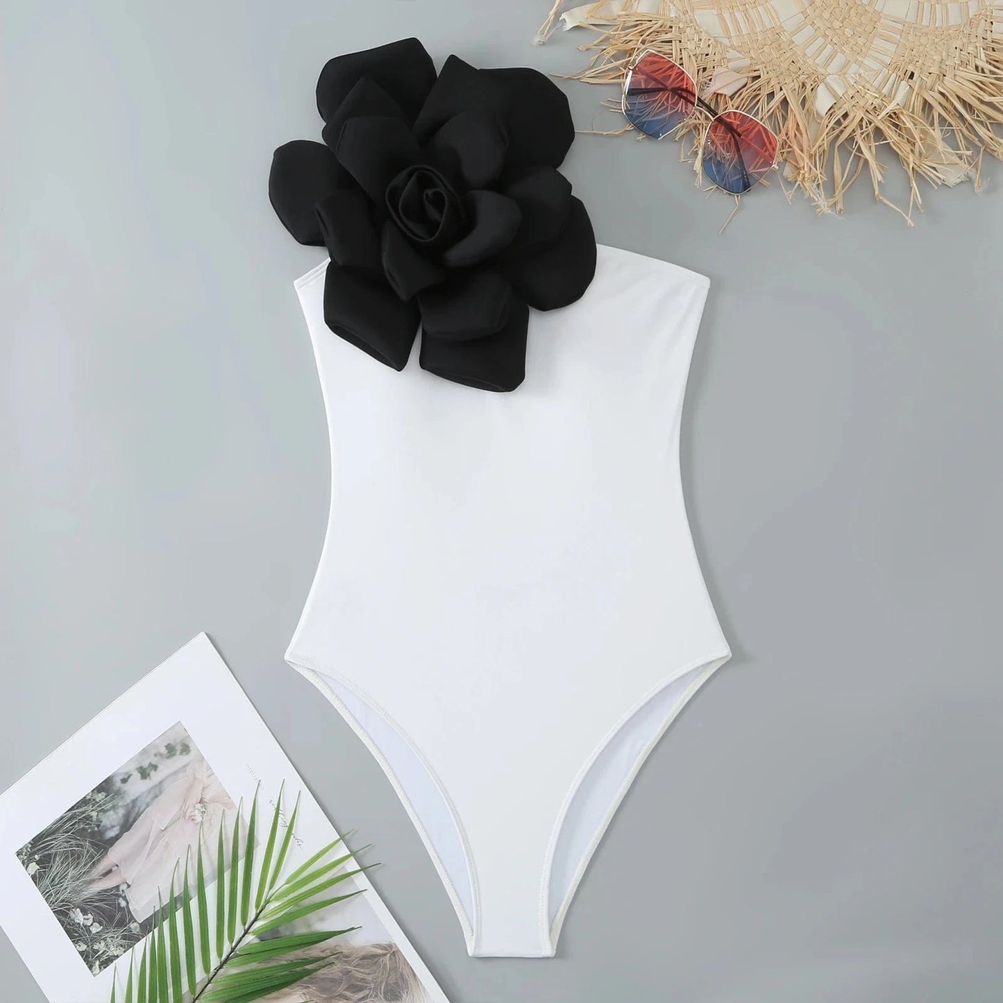 Bestway New Arrivals Big Flower Floral Printed Swimsuit with Beach Skirt Bathing Suit For Women Swimwear 2024 ready to ship OEM