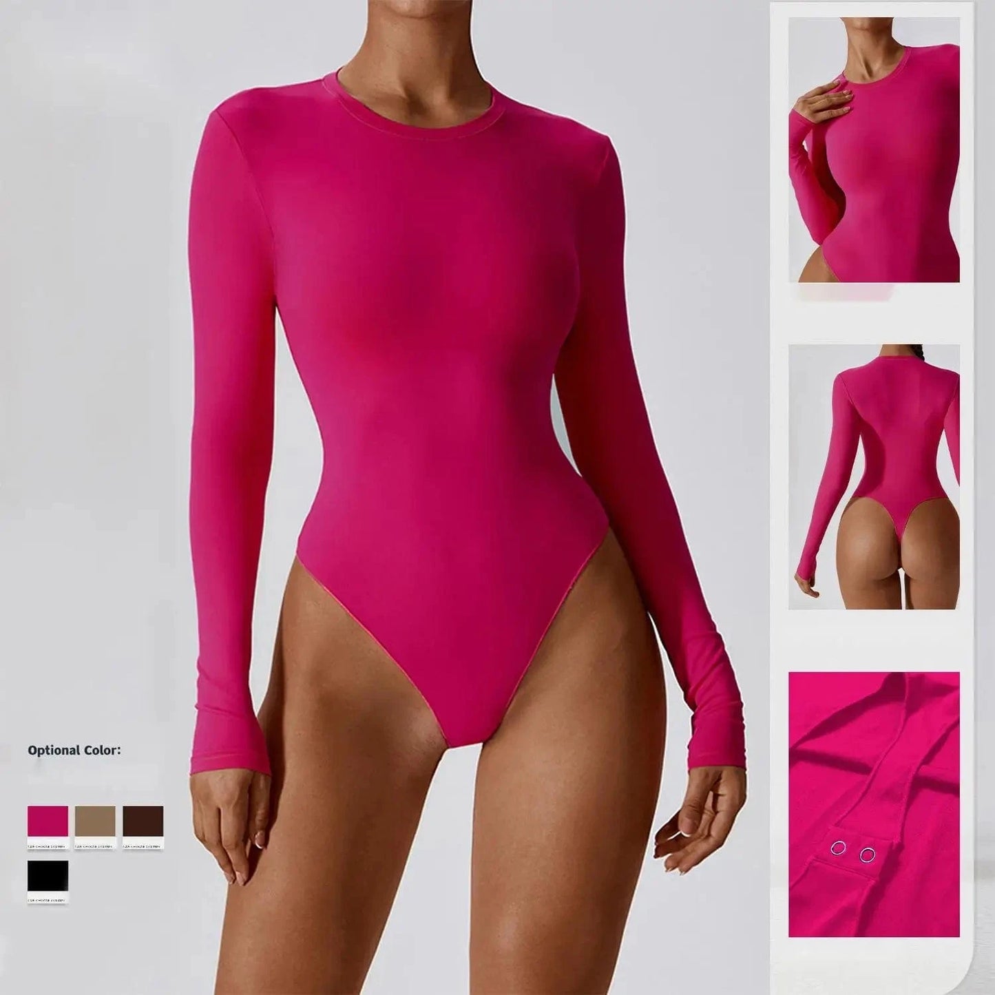 BESTWAYCLOX 2024 Popular Female Sexy Fit Yoga wear Sportswear Long Sleeve Boilersuit Ballet Dance Base Tight Bodysuit Wholesale