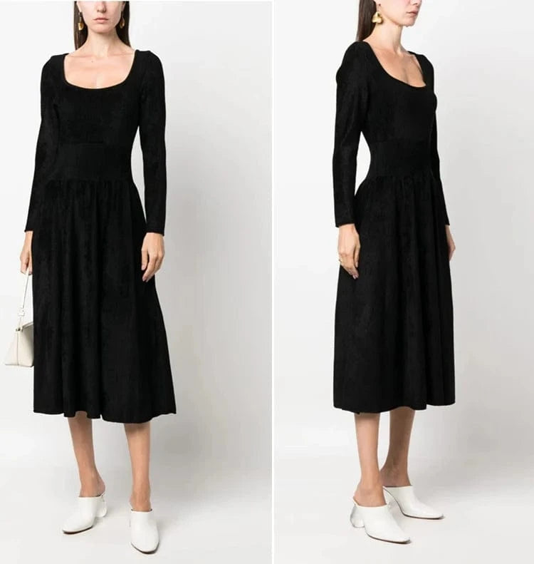 Bettergirl 2024 New lady elegant and noble tight fitting purple wool knitted long casual women's dresses