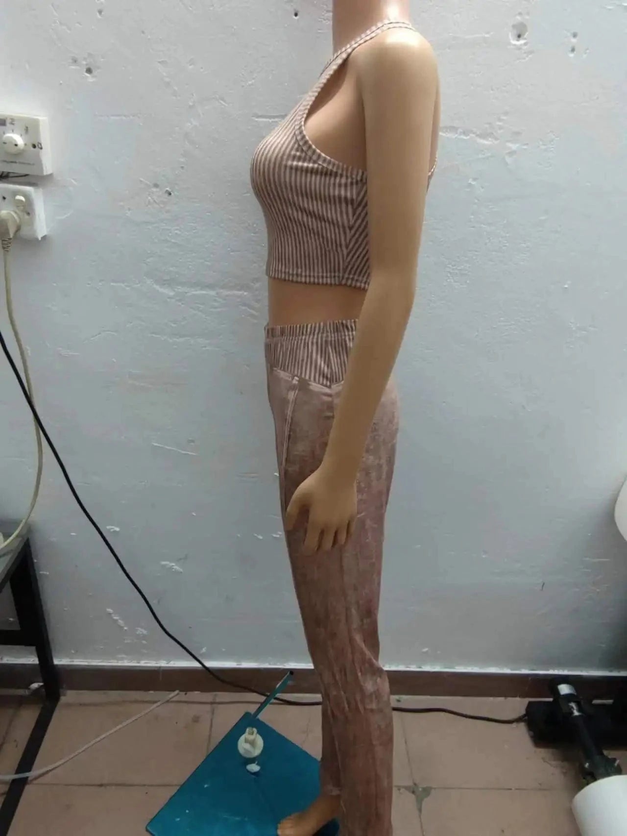 BH1127 women 2024 spring fashion Patchwork printed  vest and long pant two piece set