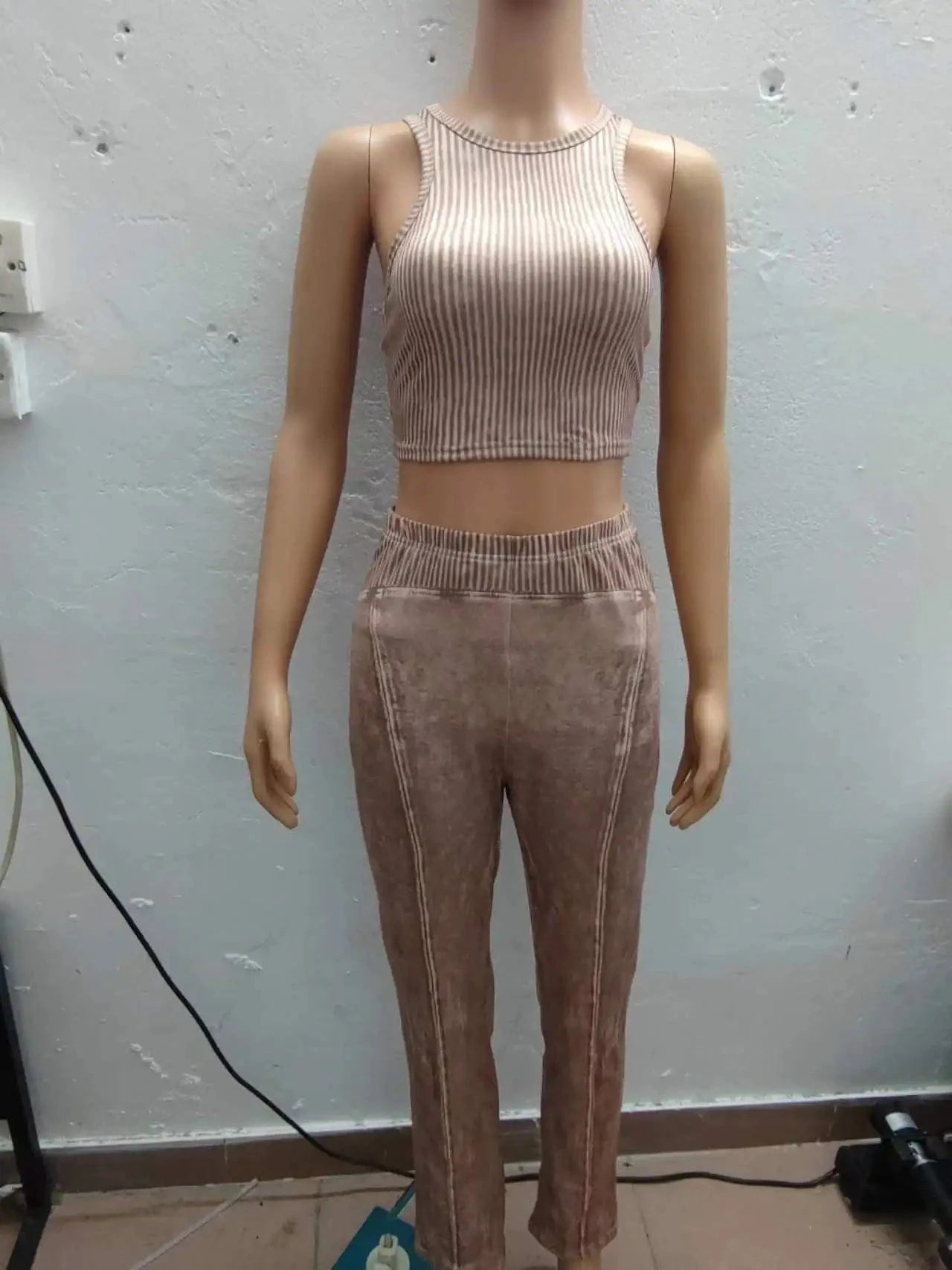 BH1127 women 2024 spring fashion Patchwork printed  vest and long pant two piece set