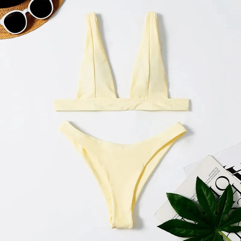 Bikini Lurex Solid Swimsuit 2024 Women Swimwear Push Up Bikini Set Brazilian Bathing Suit Summer Beach Wear Swimming Suit XL