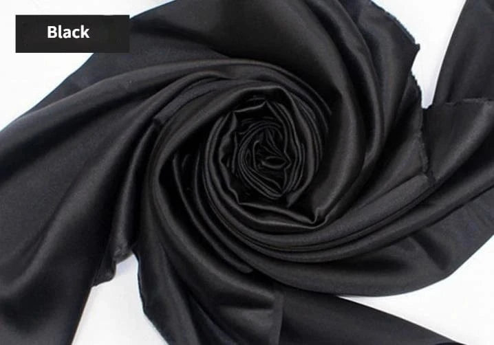 Black 100% Real Silk Headband Elastic Twisted Head Hair Wrap Accessory Turban For Women 19 momme
