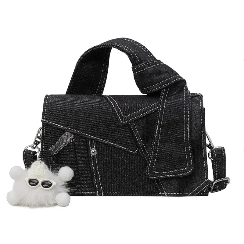 Black 2024 New Designer Blue Jean Purses Shoulder Crossbody Patchwork Handbags Top Handle Denim Bags Wholesale