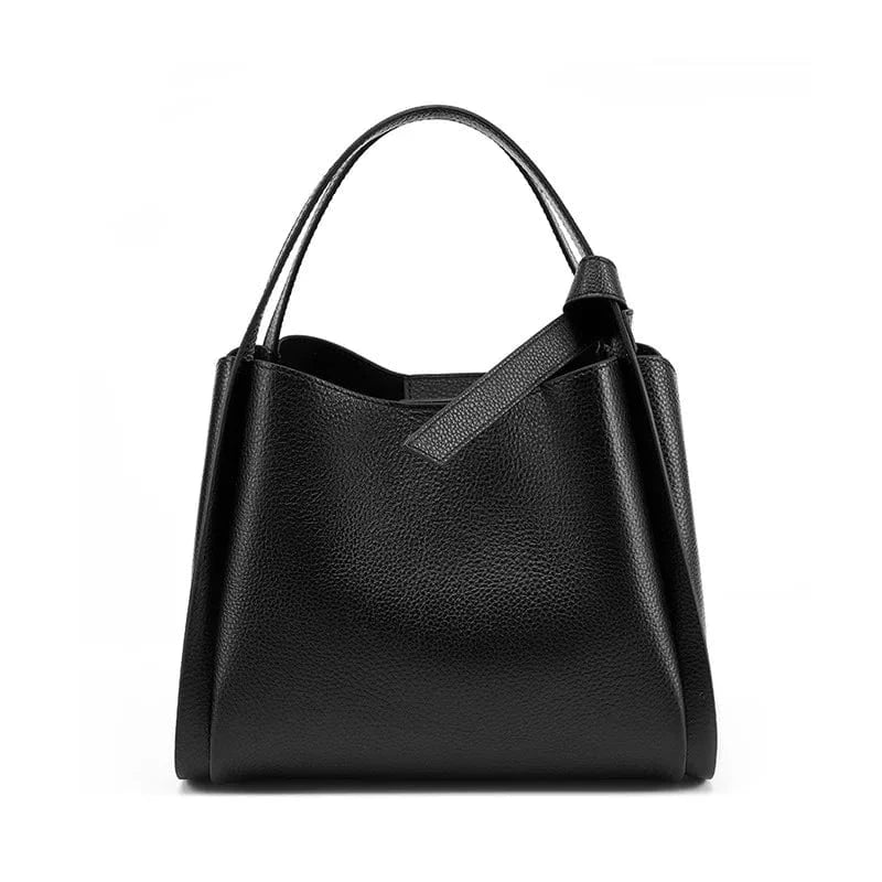 Black / 23*14.5*20cm 2025 Luxury Genuine Leather Handbags Ladies Real Leather Bucket Shaped Messenger Crossbody Handbag Wholesale Tote Shoulder Bag