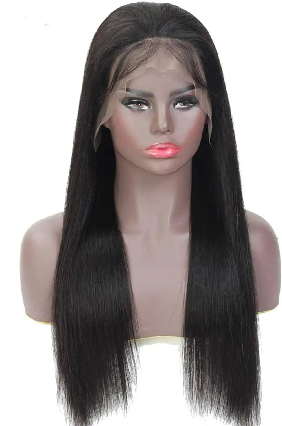 Black / 28 Inches 13x4 Lace Front Wigs 180 Density Straight HD Lace Frontal Wigs Pre Plucked with Baby Hair Glueless Brazilian Lace Frontal Wigs
