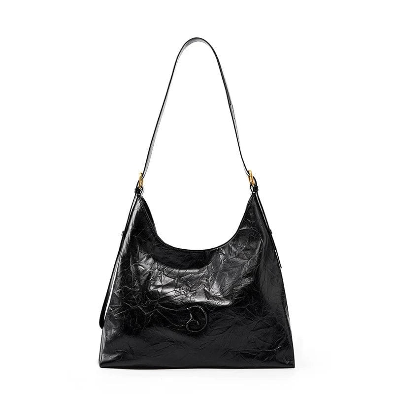 Black Customisable Fashion Large Size Capacity Ladies Shoulder Crossbody Hand Tote Bags Oversized Women'S Causal Hobo Bag For Women