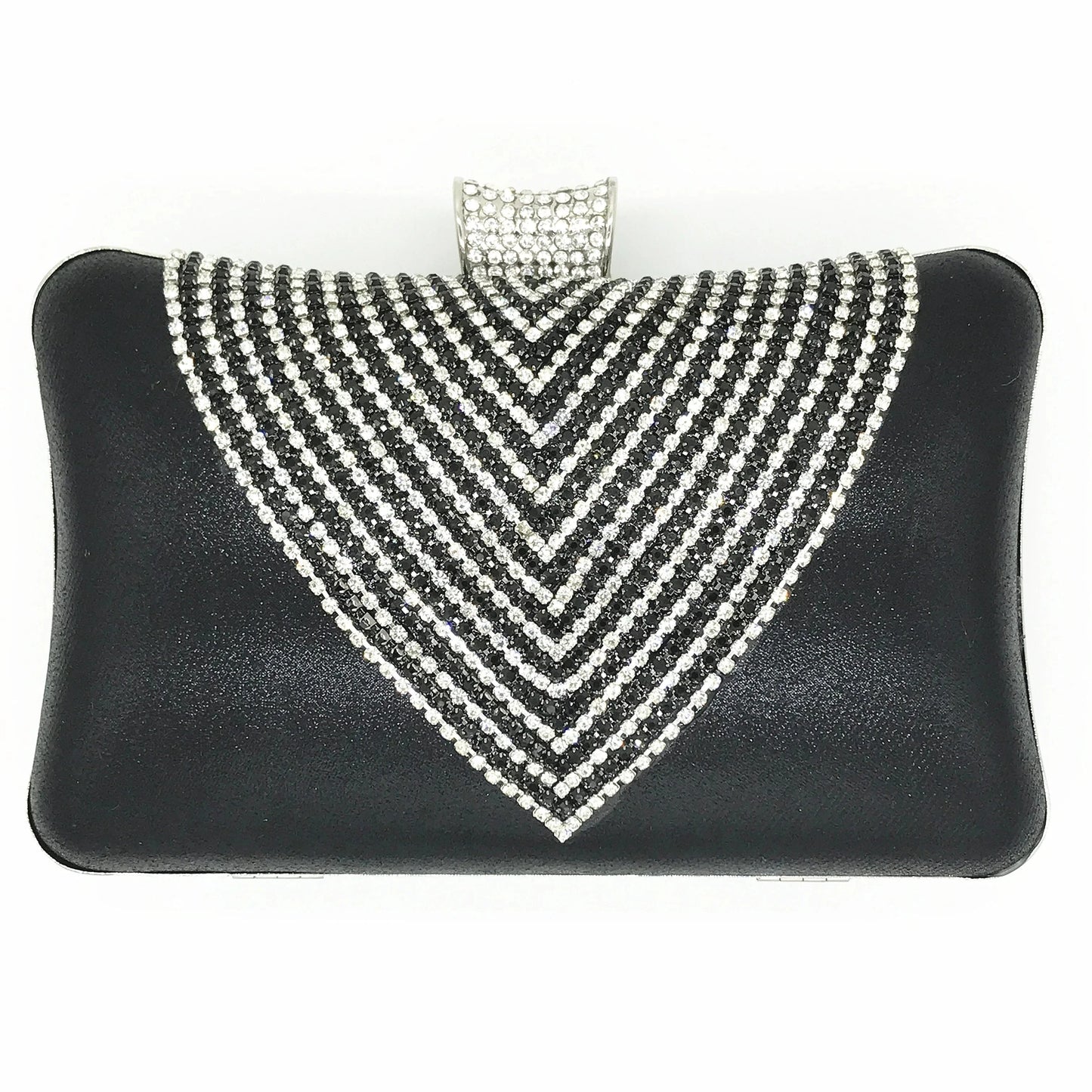 Black Factory direct wholesale handmade classic crystal clutch evening bag large space ladies clutches for party prom banquet wedding