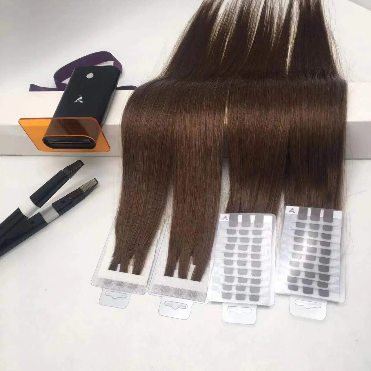 Black Hot sell and Popular use Hair extension tools invisible adhesive tape stronger mini tape in hair extension