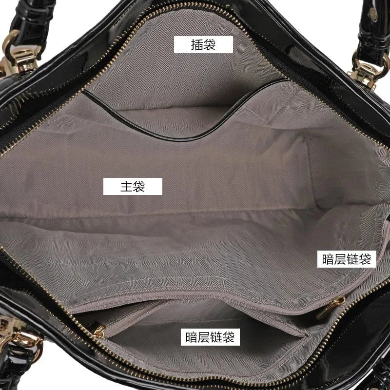 Black / L 2ndr Branded Luxury Large Genuine Leather Handbags 2023 for Women Luxury Free Shipp China